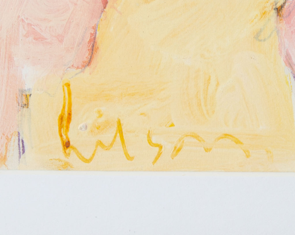 Harry Hilson Abstract Oil on Paper Painting