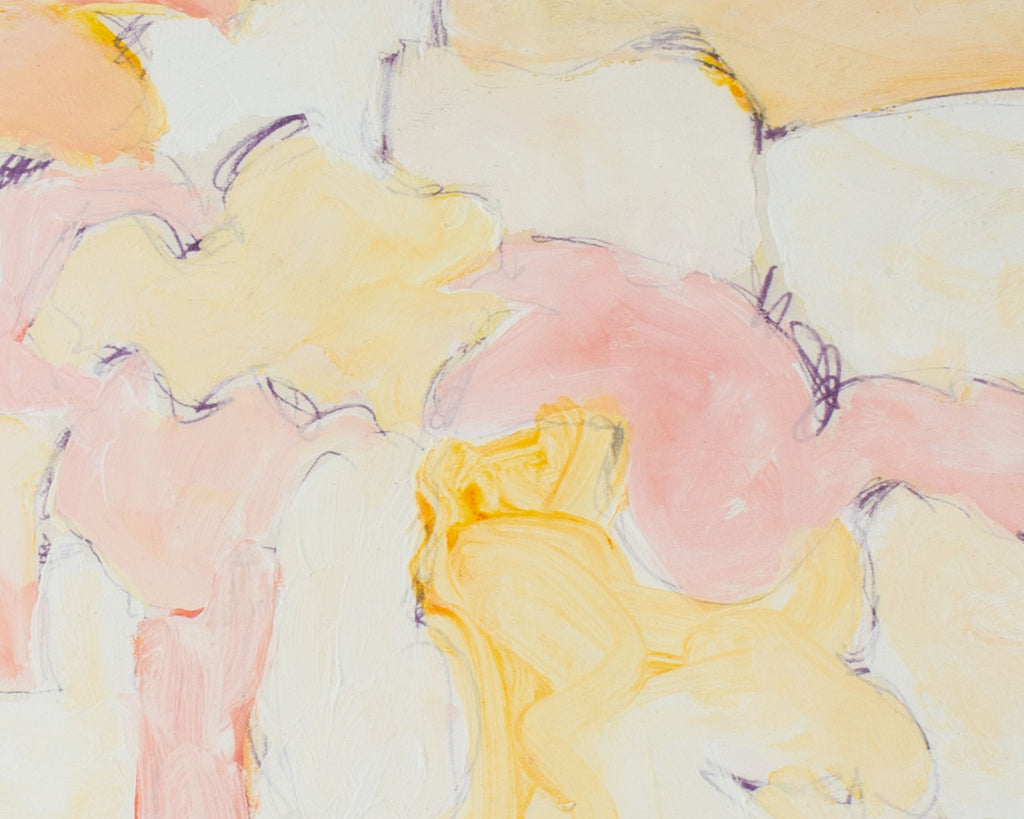 Harry Hilson Abstract Oil on Paper Painting