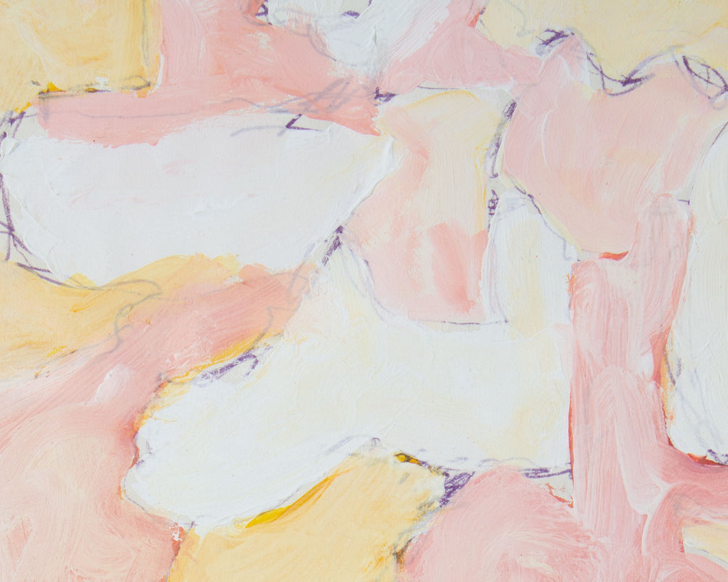 Harry Hilson Abstract Oil on Paper Painting