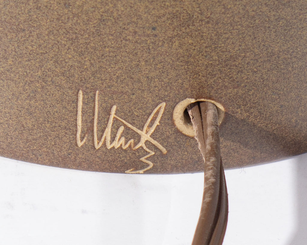Martz Marshall Studios Ceramic and Walnut Table Lamp