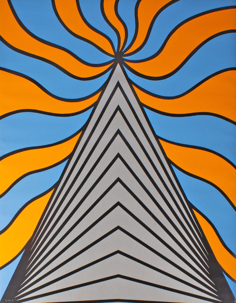 Nicholas Krushenick 1967 Serigraph Print
