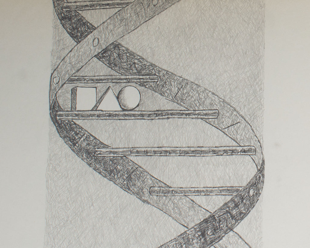 James Spencer Russell “Clyde Stairway 2” Graphite Drawing