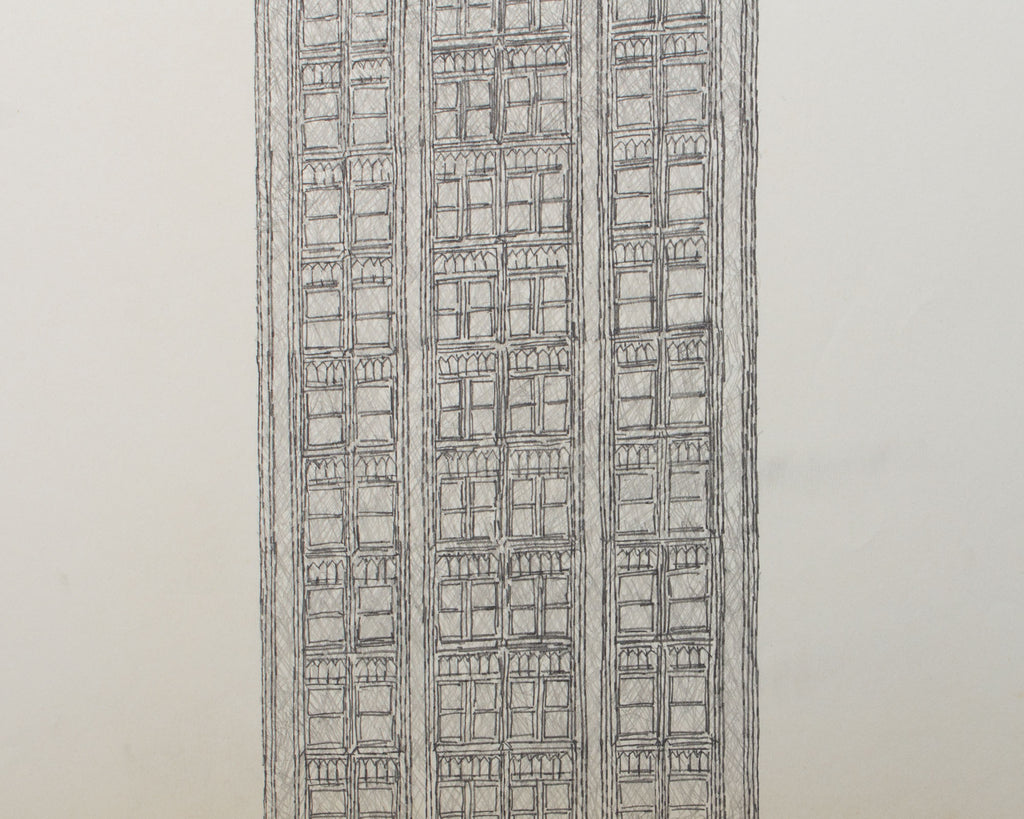 James Spencer Russell “Clyde Skyscraper 2” Graphite Drawing