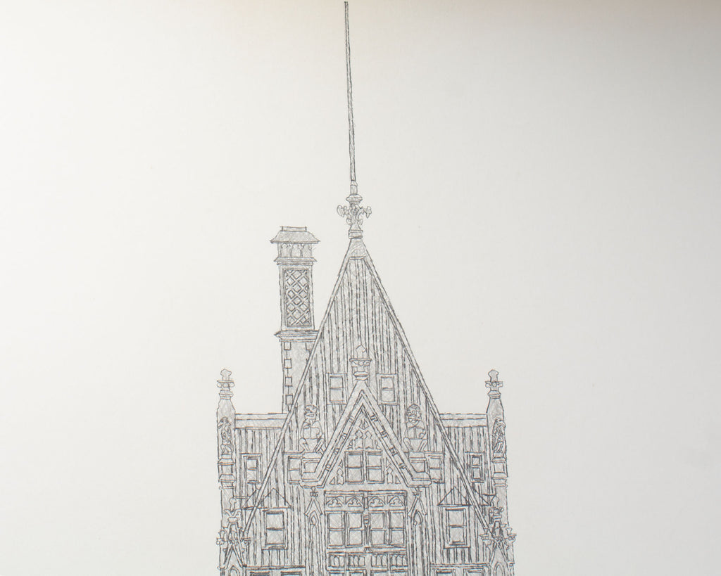 James Spencer Russell “Clyde Skyscraper 2” Graphite Drawing