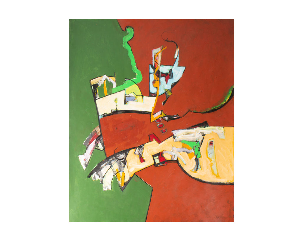 James L. Bruch Abstract Acrylic on Paper Painting