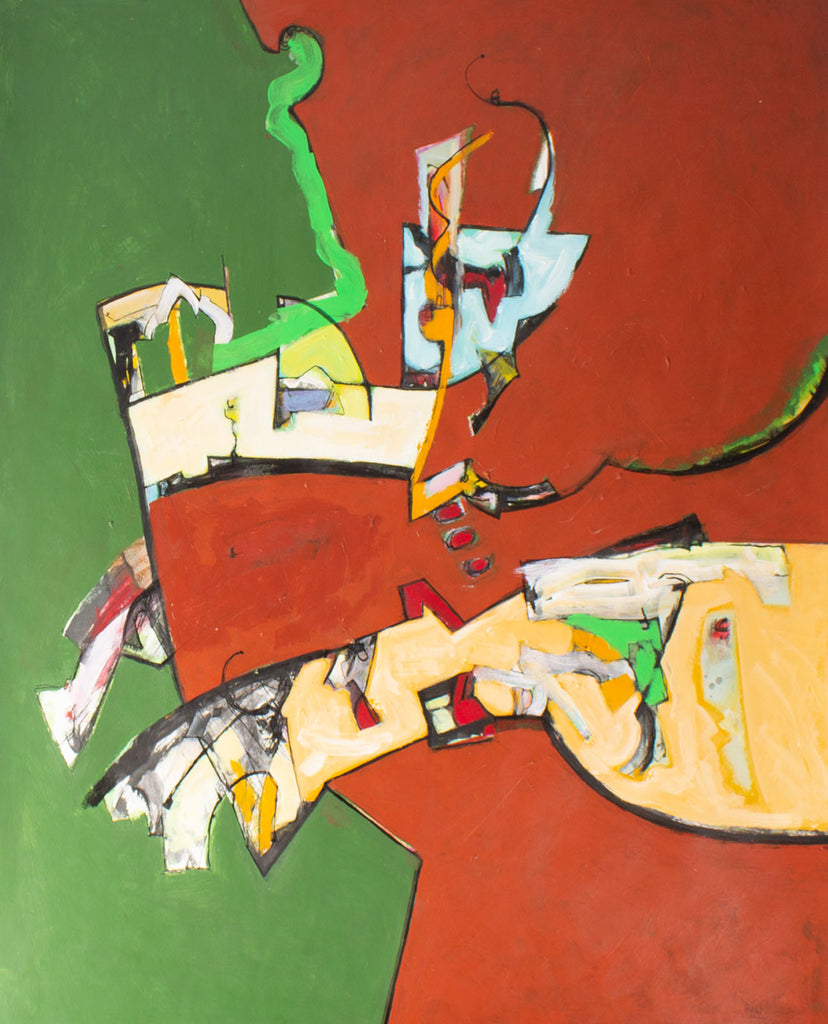 James L. Bruch Abstract Acrylic on Paper Painting
