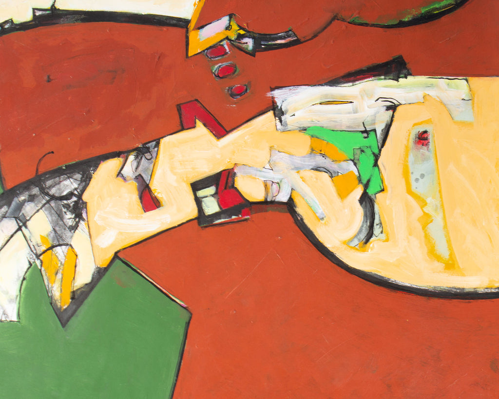 James L. Bruch Abstract Acrylic on Paper Painting