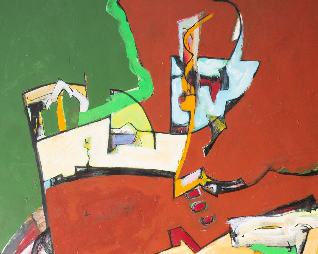 James L. Bruch Abstract Acrylic on Paper Painting