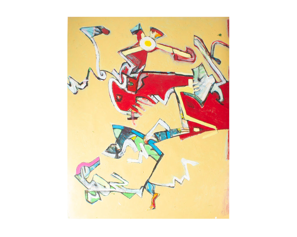 James L. Bruch Abstract Acrylic on Paper Painting