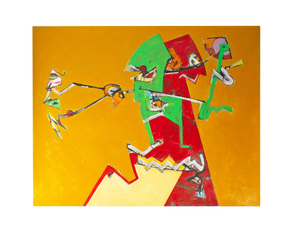 James L. Bruch Abstract Acrylic on Paper Painting