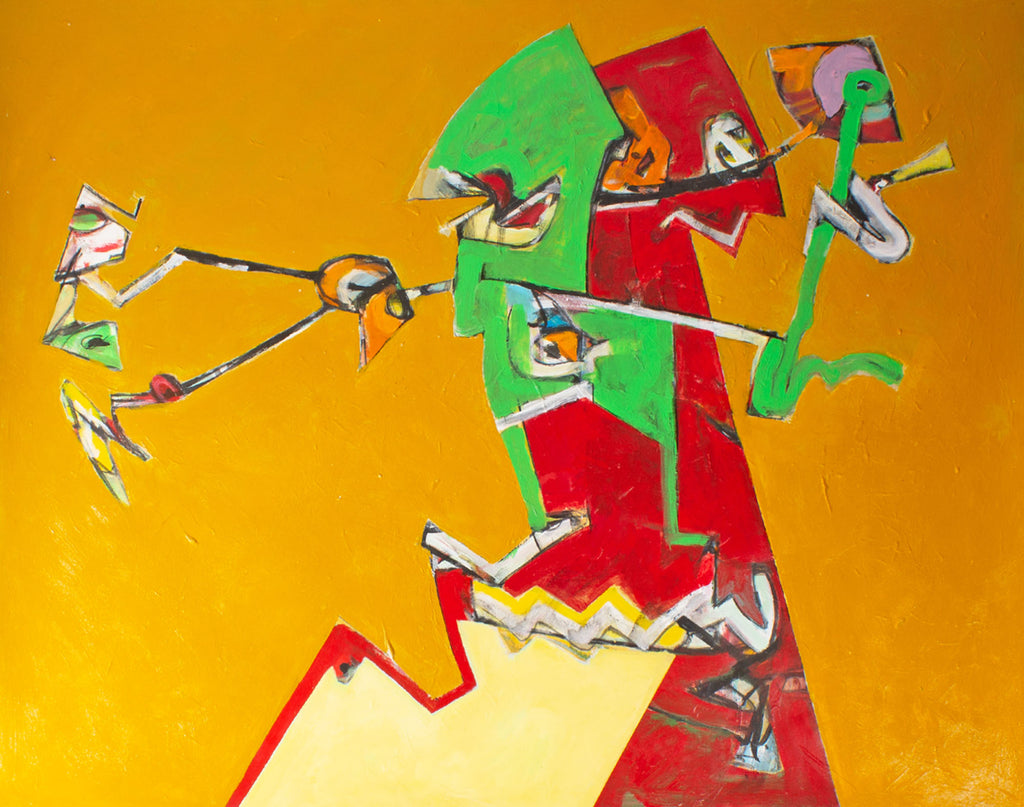 James L. Bruch Abstract Acrylic on Paper Painting