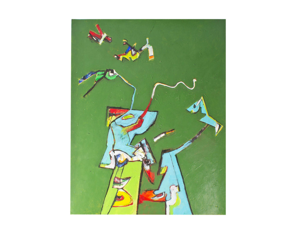 James L. Bruch Abstract Acrylic on Paper Painting
