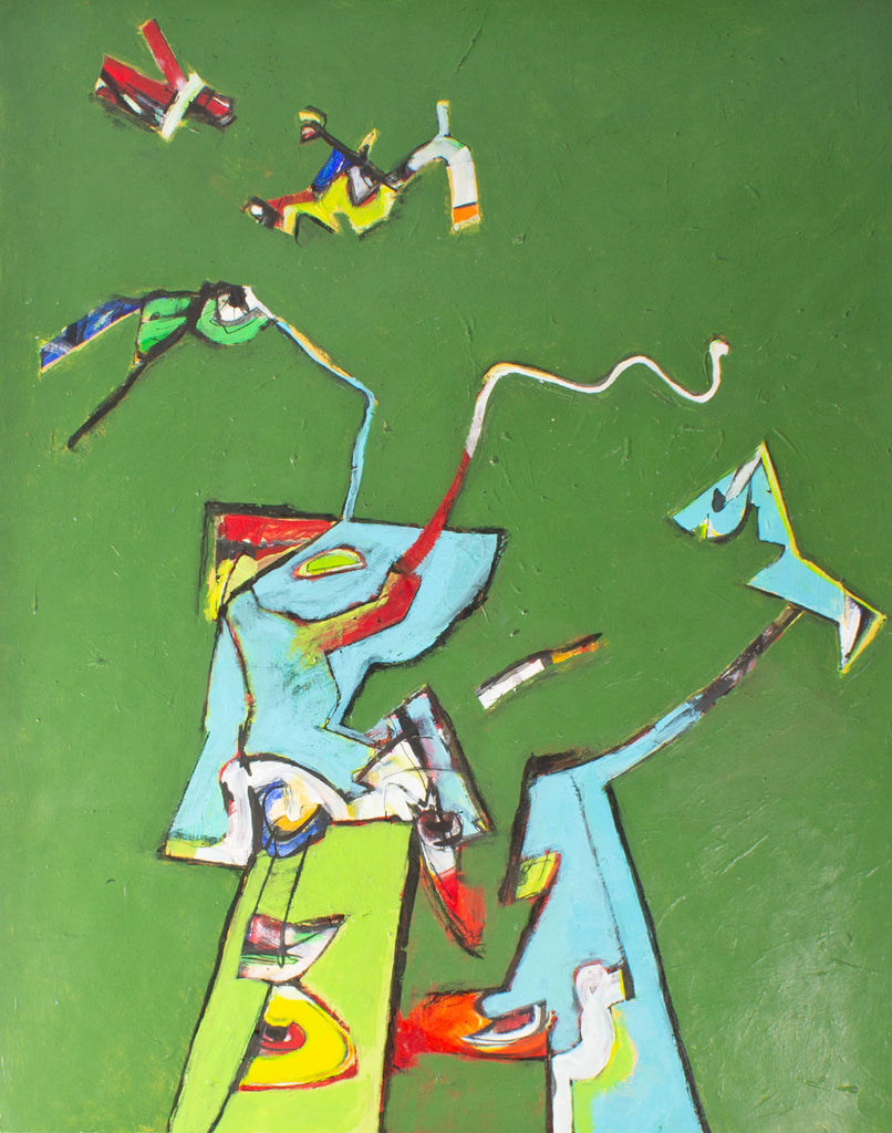 James L. Bruch Abstract Acrylic on Paper Painting