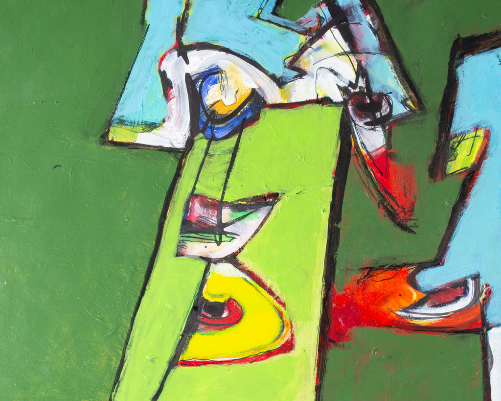 James L. Bruch Abstract Acrylic on Paper Painting
