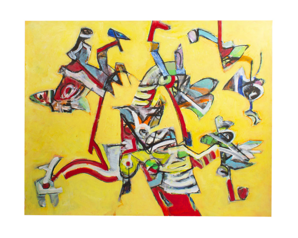 James L. Bruch Abstract Acrylic on Paper Painting