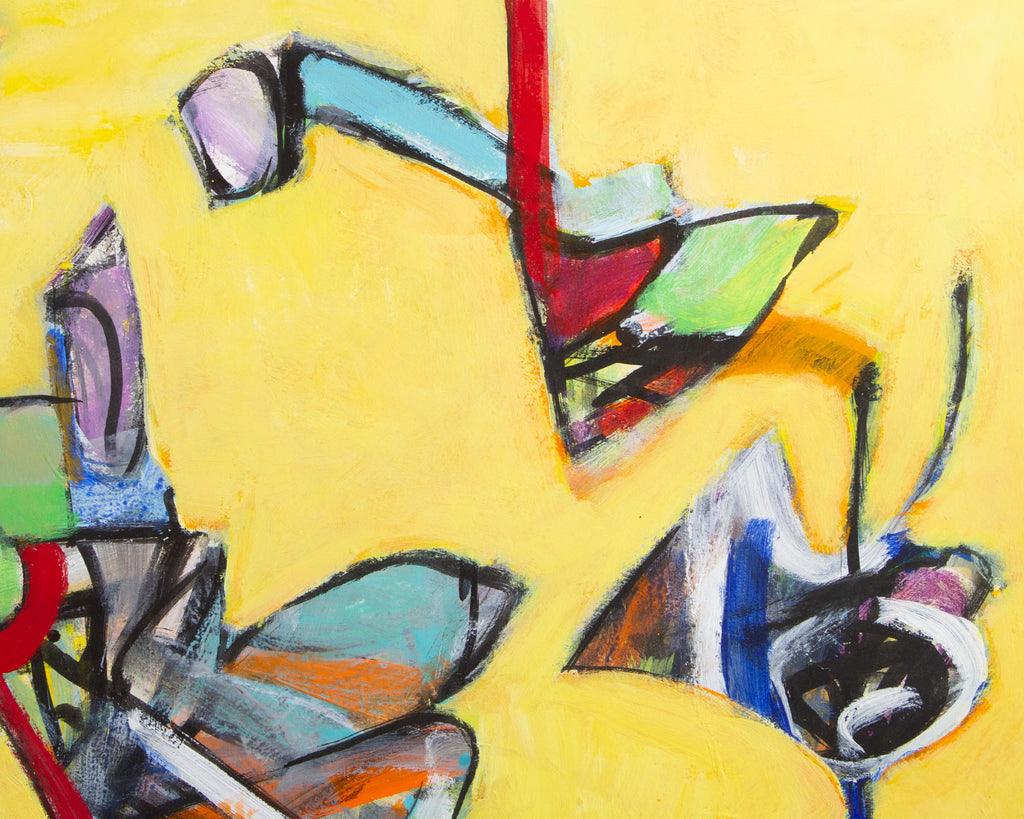 James L. Bruch Abstract Acrylic on Paper Painting