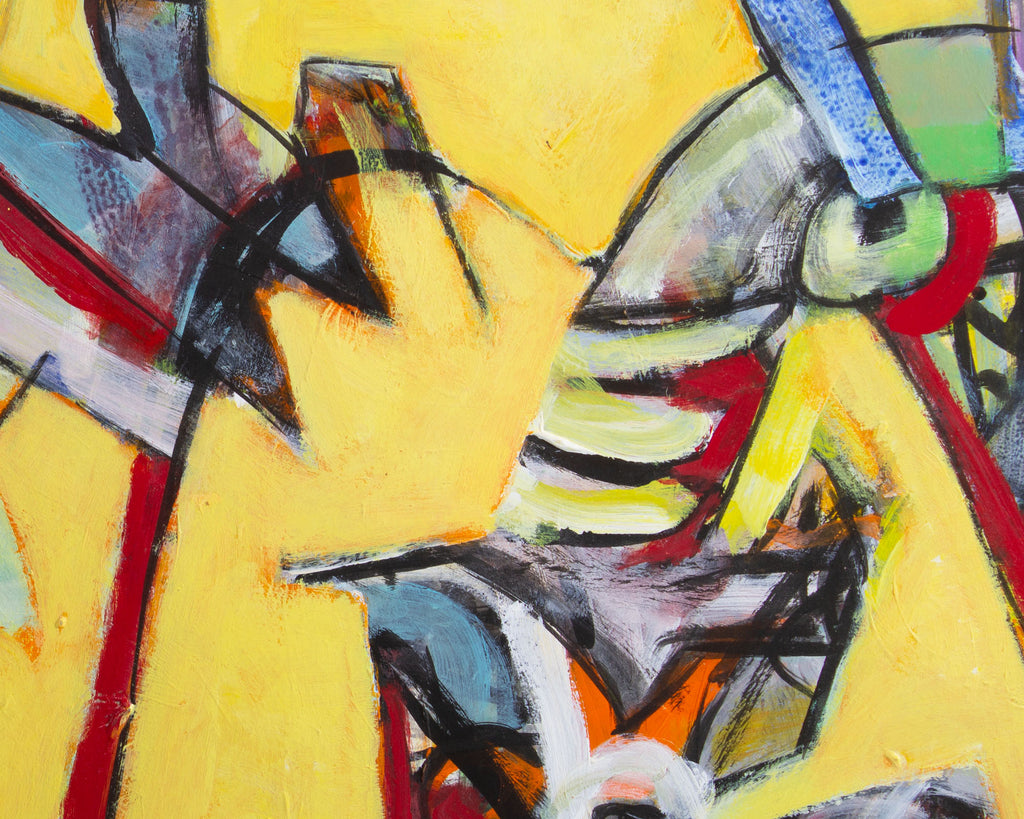James L. Bruch Abstract Acrylic on Paper Painting