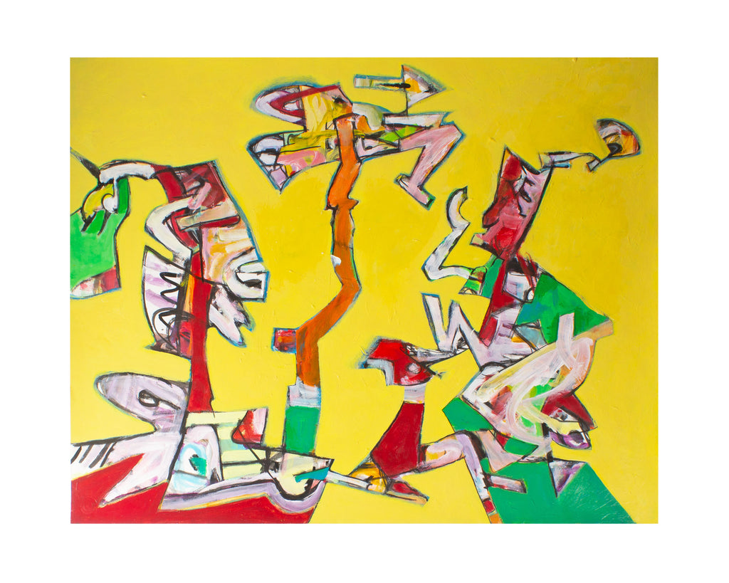 James L. Bruch Abstract Acrylic on Paper Painting