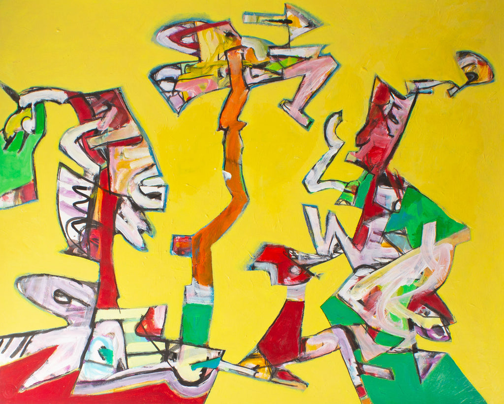 James L. Bruch Abstract Acrylic on Paper Painting
