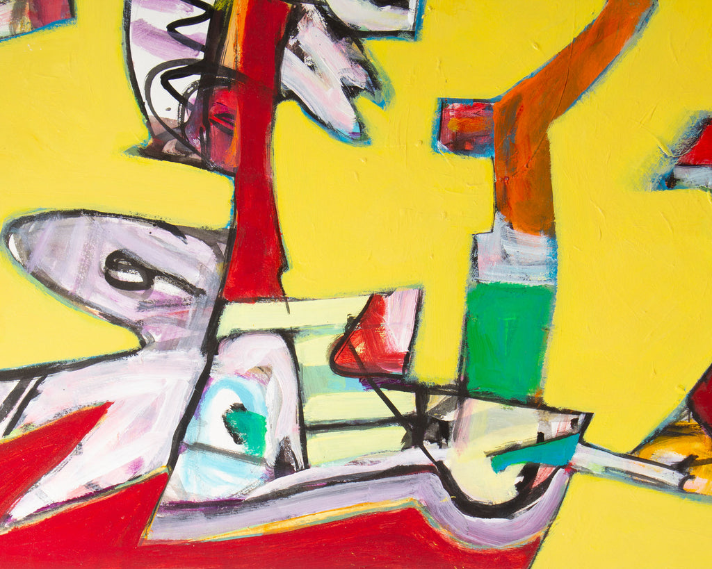 James L. Bruch Abstract Acrylic on Paper Painting