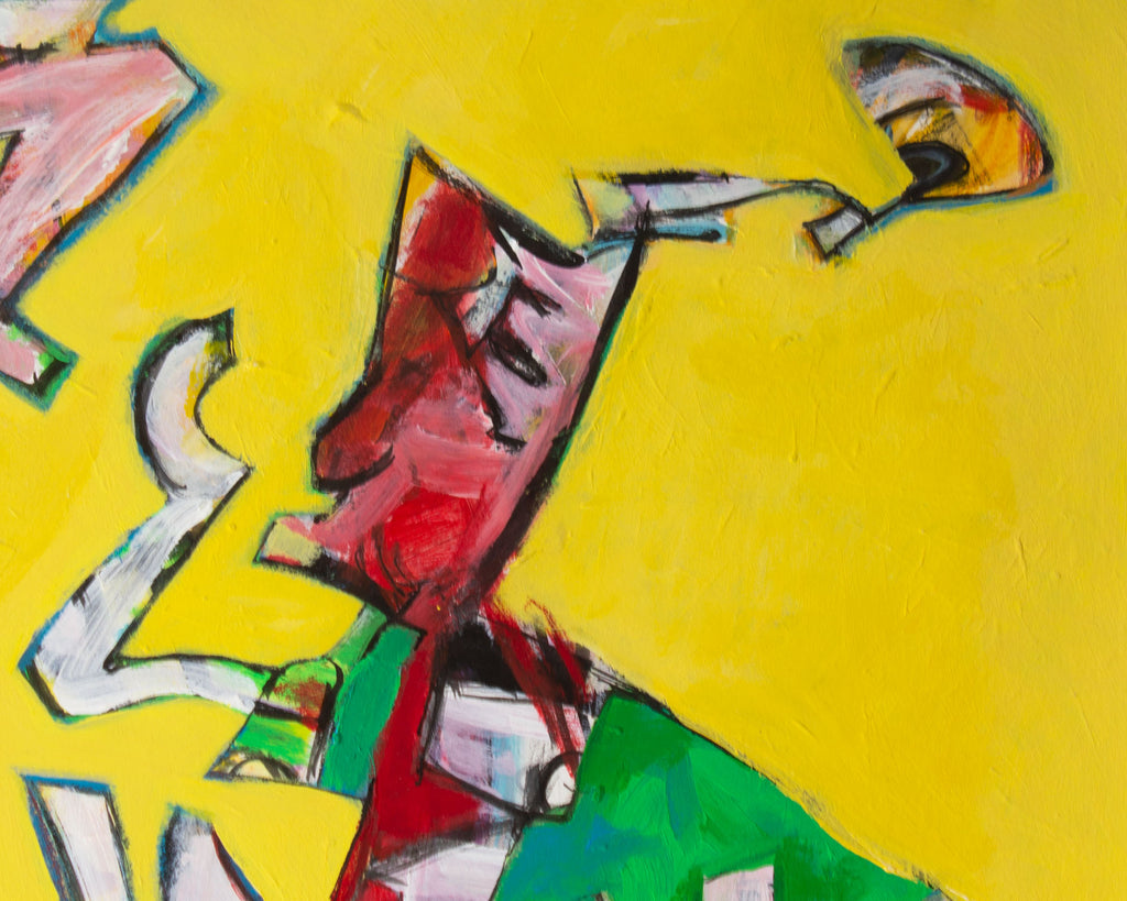 James L. Bruch Abstract Acrylic on Paper Painting