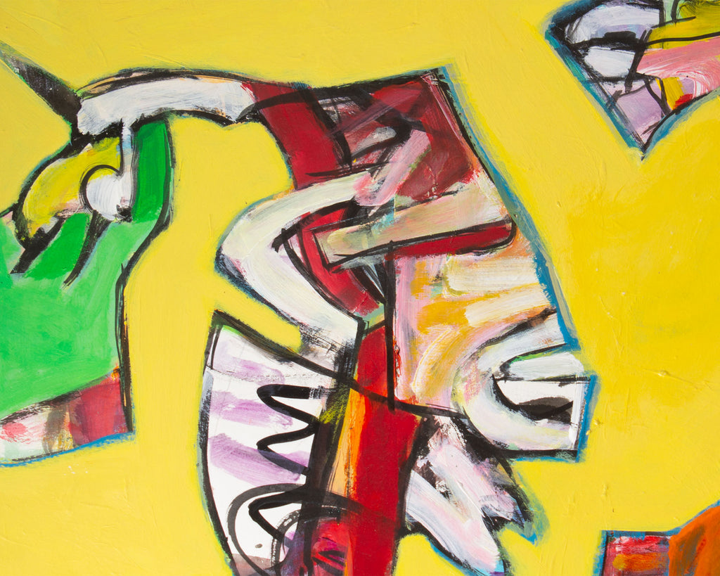 James L. Bruch Abstract Acrylic on Paper Painting