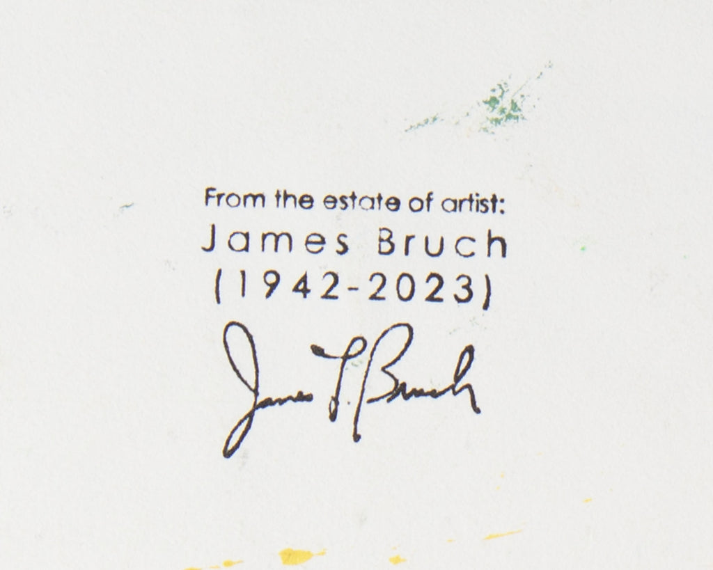 James L. Bruch Abstract Acrylic on Paper Painting