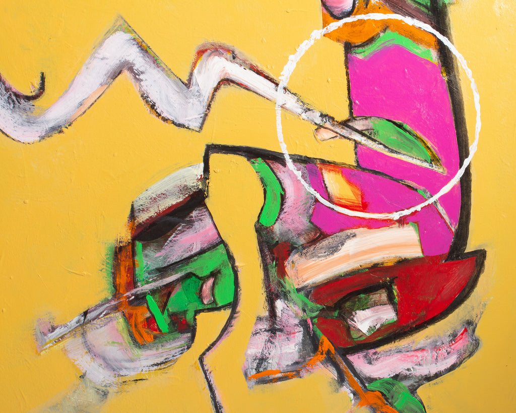 James L. Bruch Abstract Acrylic on Paper Painting