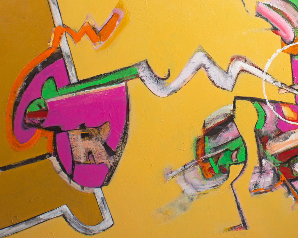 James L. Bruch Abstract Acrylic on Paper Painting