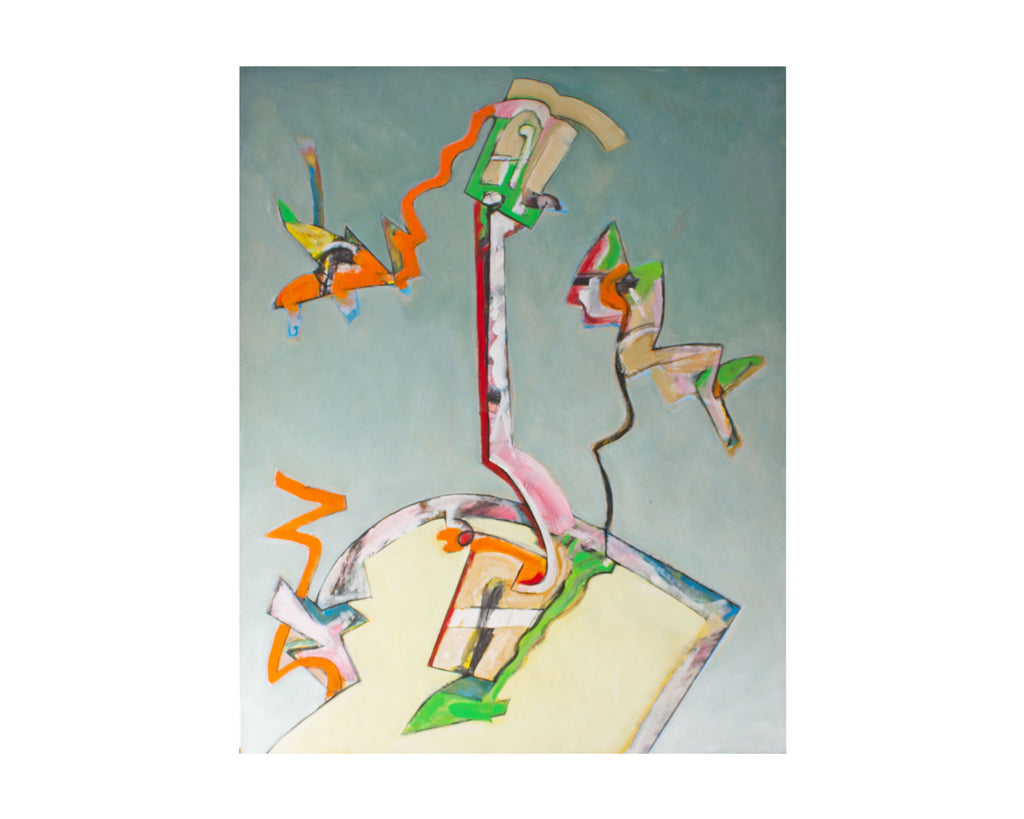 James L. Bruch Abstract Acrylic on Paper Painting