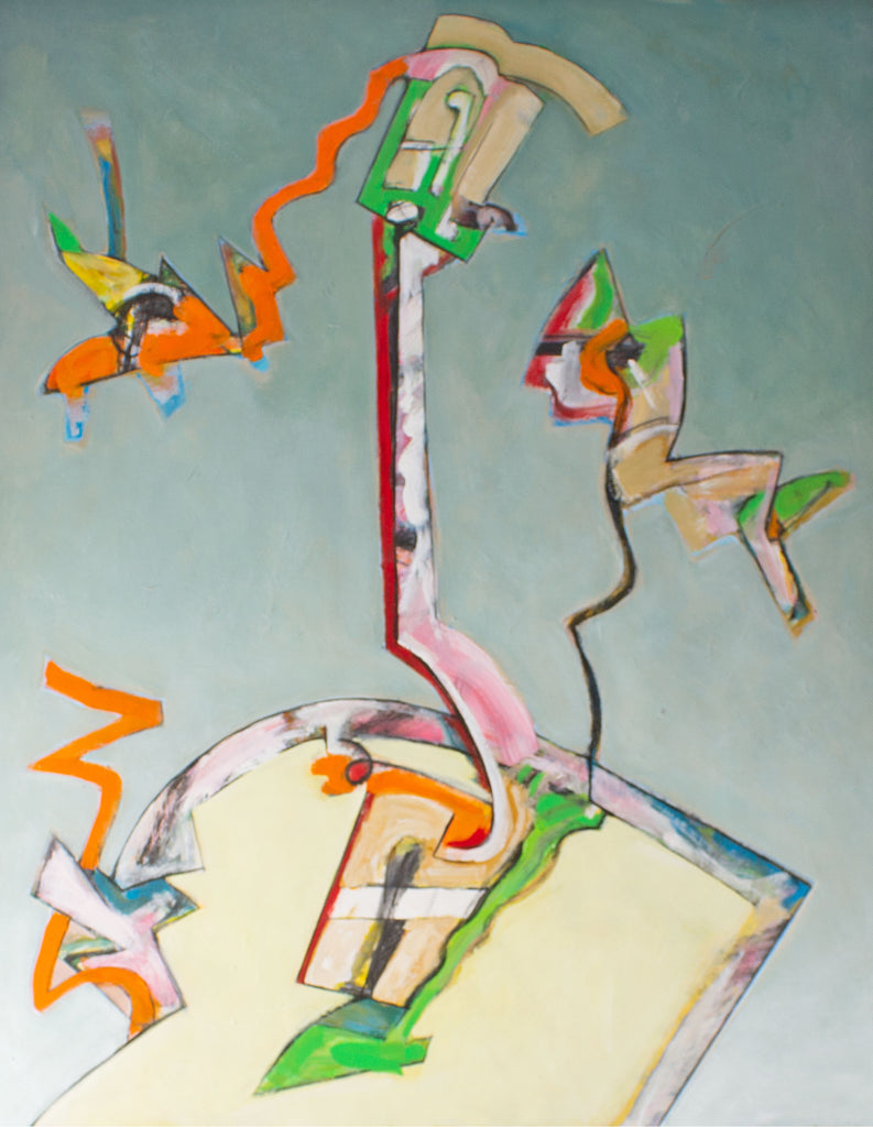 James L. Bruch Abstract Acrylic on Paper Painting