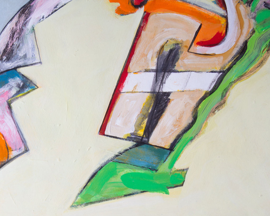 James L. Bruch Abstract Acrylic on Paper Painting