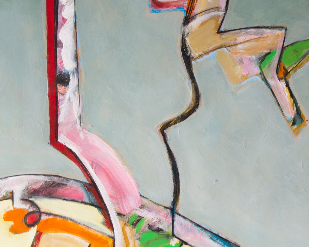 James L. Bruch Abstract Acrylic on Paper Painting