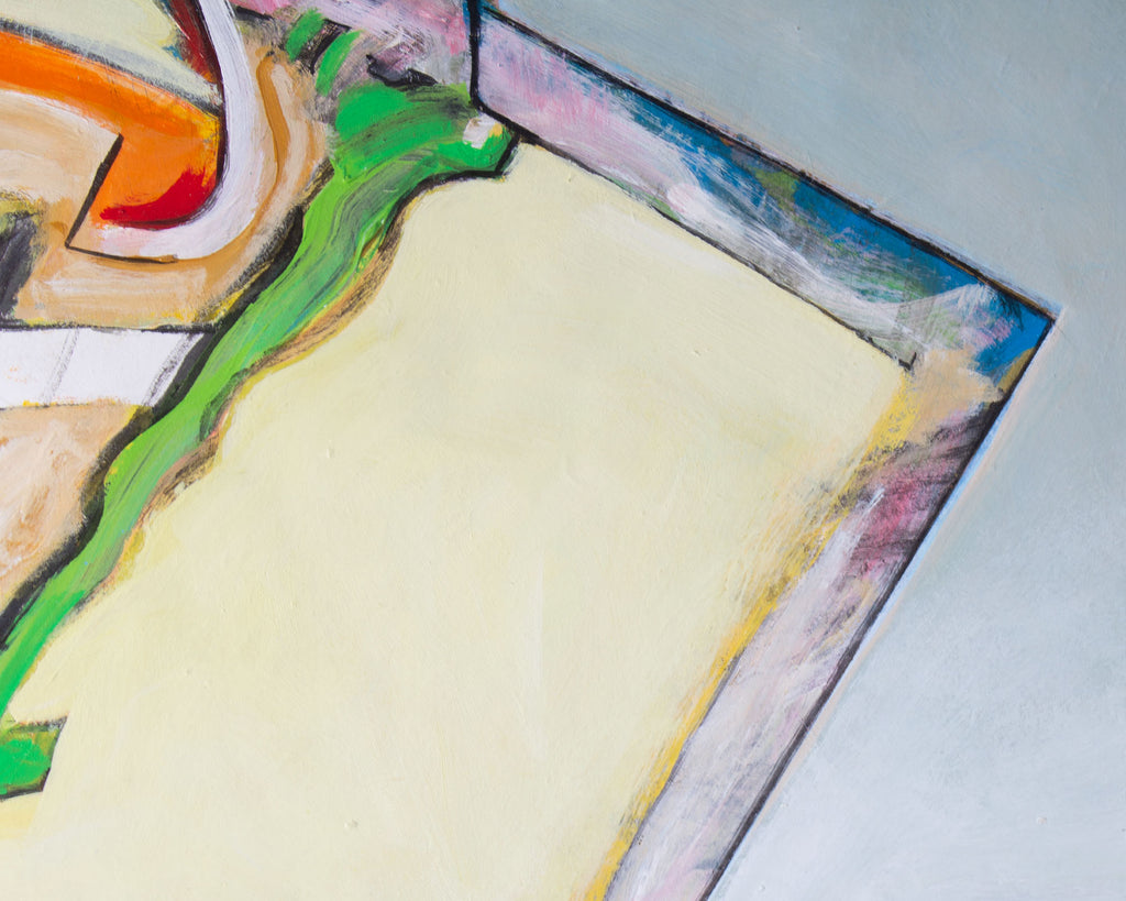 James L. Bruch Abstract Acrylic on Paper Painting