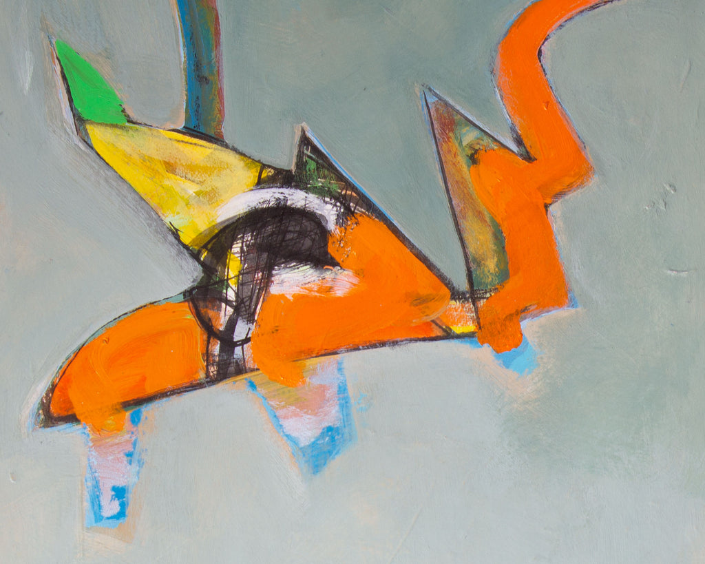 James L. Bruch Abstract Acrylic on Paper Painting