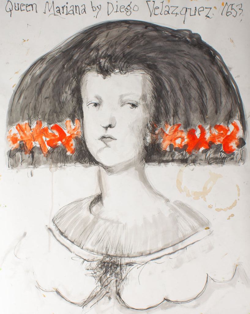 James L. Bruch “Queen Mariana by Diego Velázquez” Mixed Media Painting