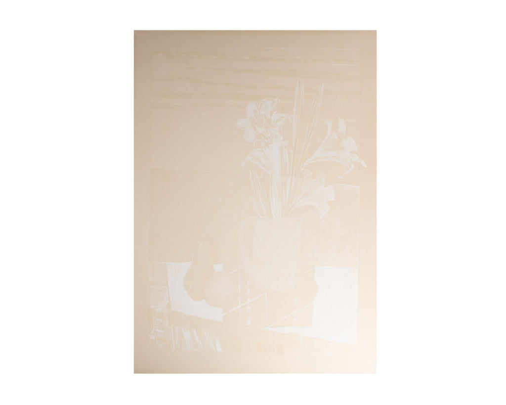 René Genis “Still Life with Pear and Lilies” Still Life Lithograph
