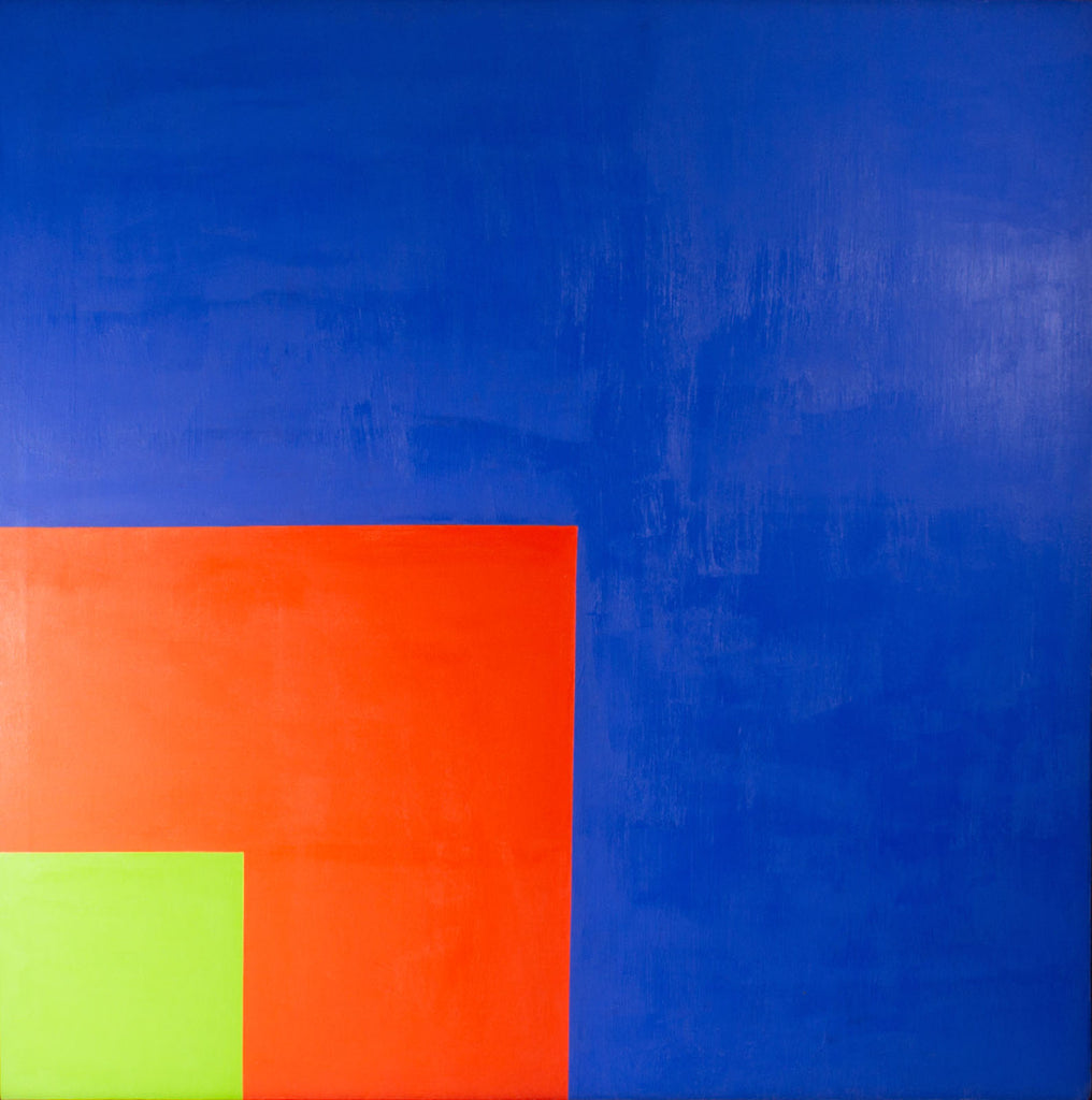 Mid-Century Abstract Acrylic on Canvas Painting