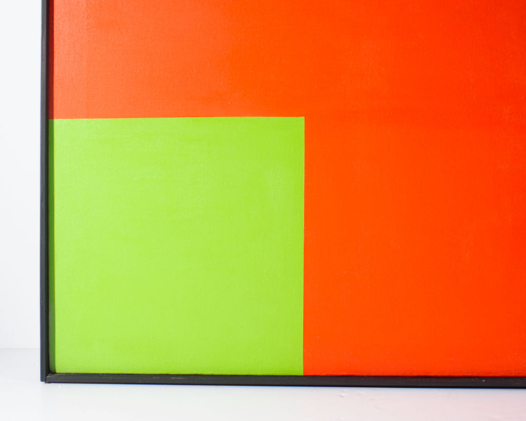 Mid-Century Abstract Acrylic on Canvas Painting