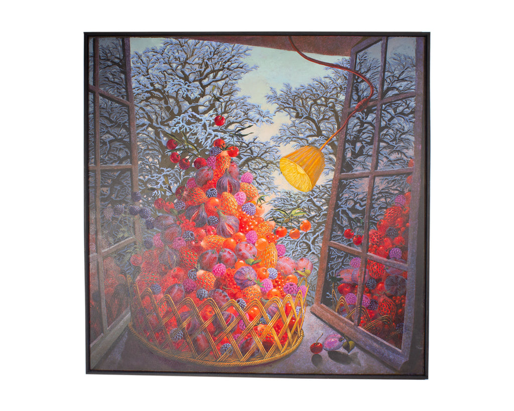 Alain Le Chatelier 2005 Acrylic on Canvas Still Life of Fruit