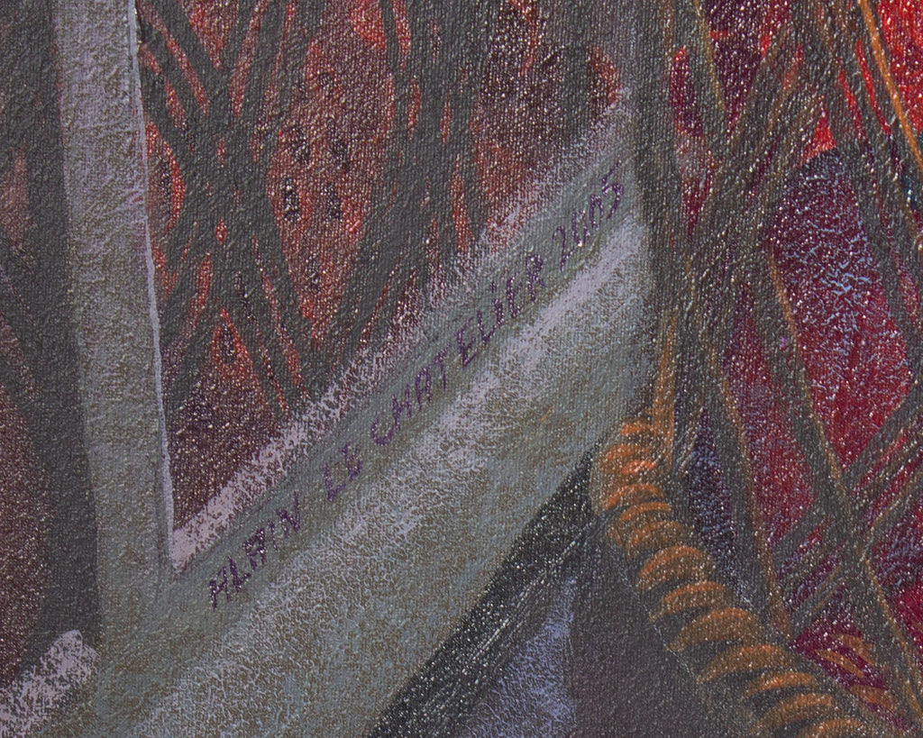 Alain Le Chatelier 2005 Acrylic on Canvas Still Life of Fruit
