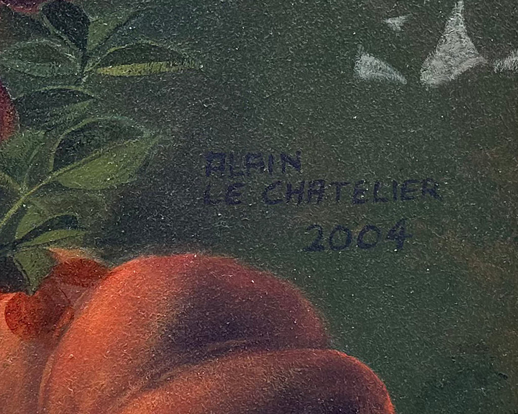 Alain Le Chatelier 2004 Acrylic on Canvas Still Life Painting of Fruit