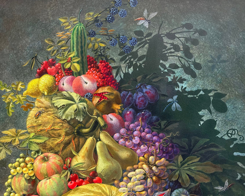 Alain Le Chatelier 2004 Acrylic on Canvas Still Life Painting of Fruit