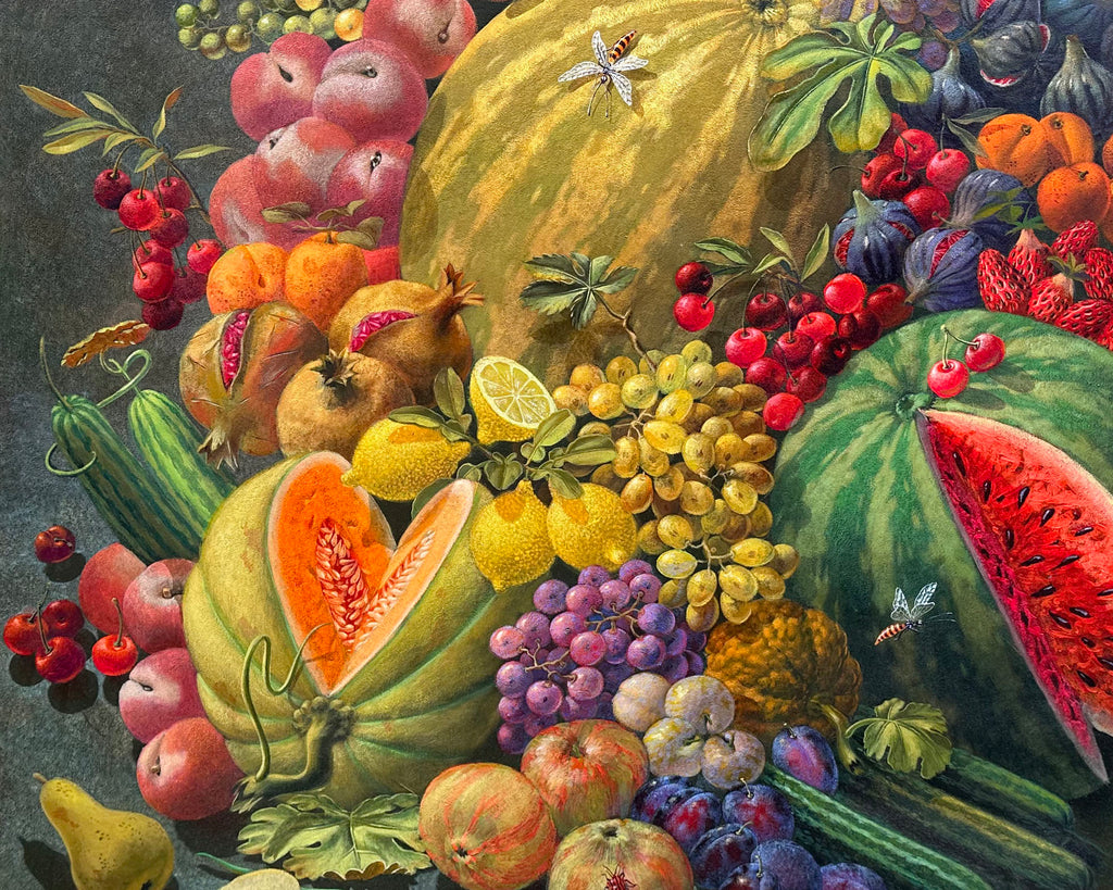 Alain Le Chatelier 2004 Acrylic on Canvas Still Life Painting of Fruit