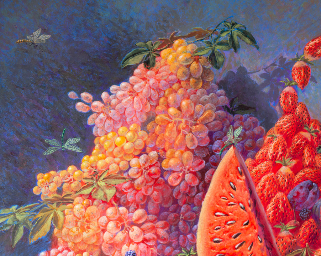 Alain Le Chatelier 2004 Acrylic on Canvas Still Life of Fruit