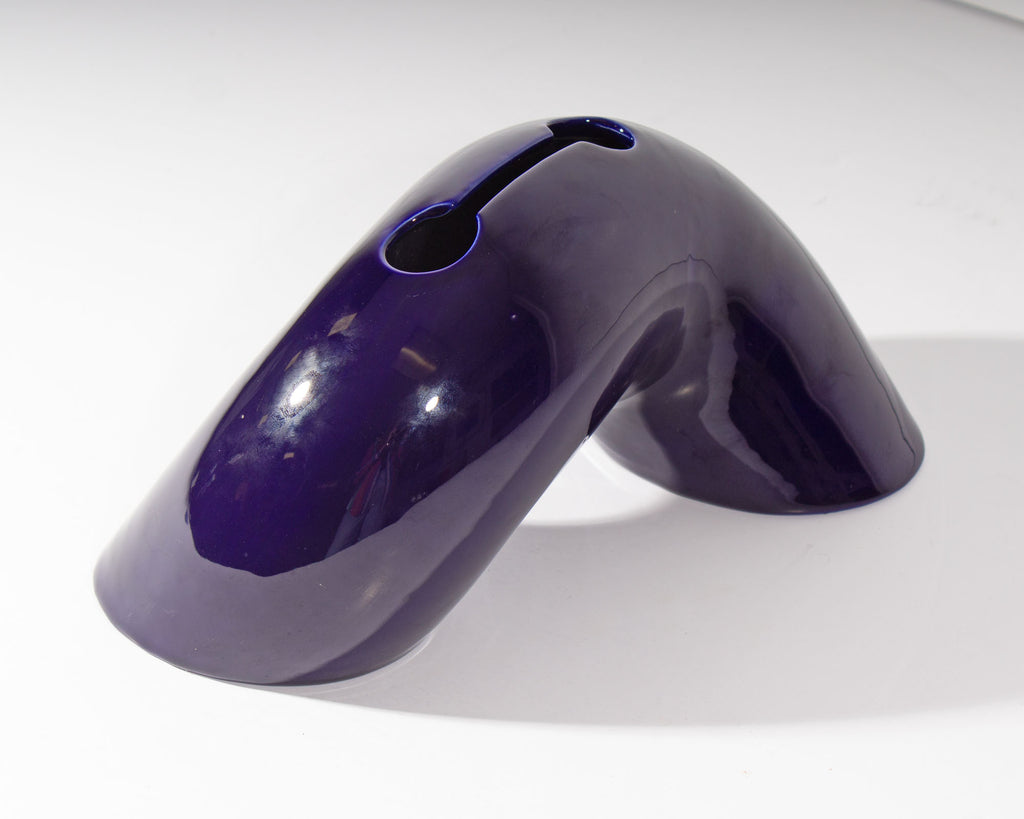 Raymor Italy Blue Ceramic Tube Vase
