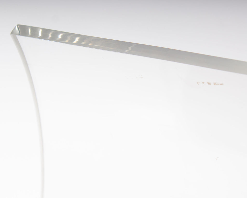 Vintage Curved Acrylic Magazine Rack