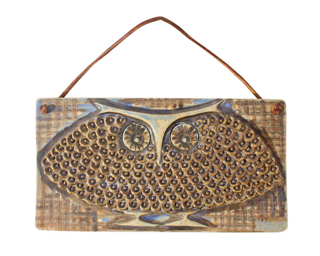 Ulla Winblad Allingsås Keramik Model 280 Owl Wall Plaque