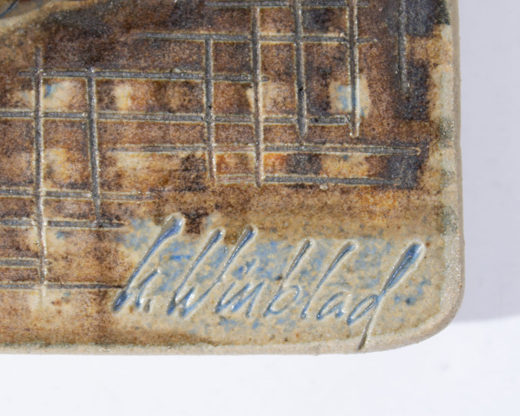 Ulla Winblad Allingsås Keramik Model 280 Owl Wall Plaque
