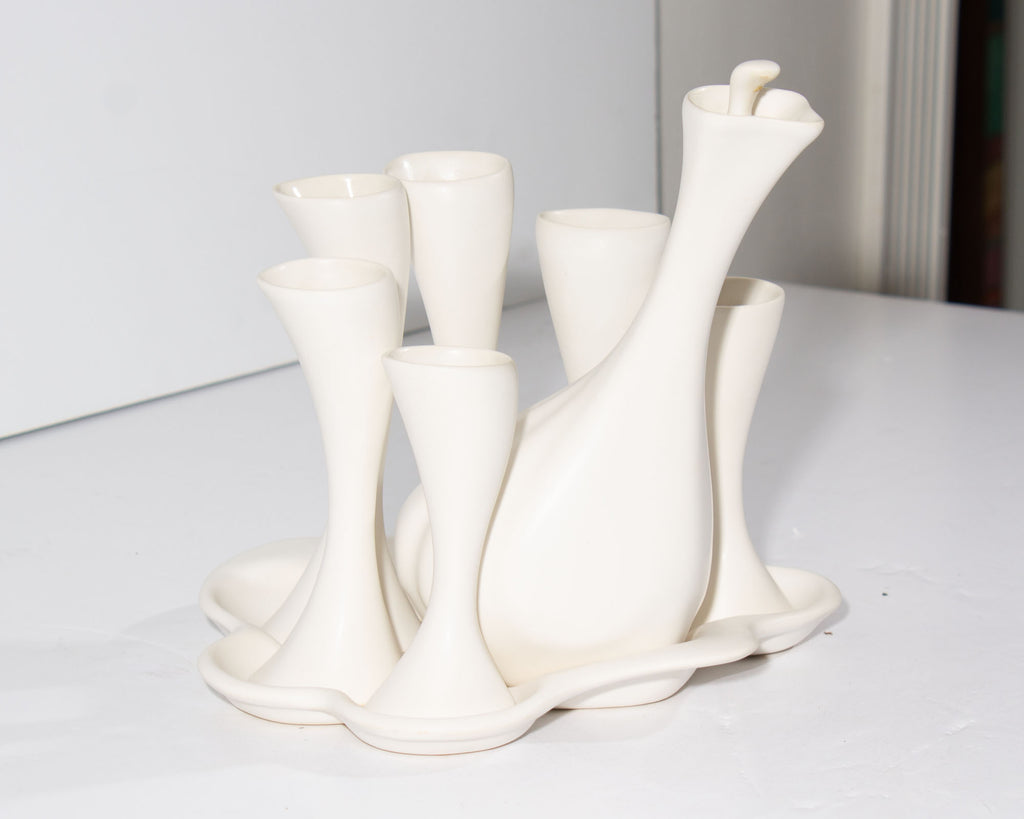Peter Saenger White Porcelain Sake Set